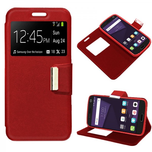 Funda COOL Flip Cover para ZTE Blade V8 Liso Rojo