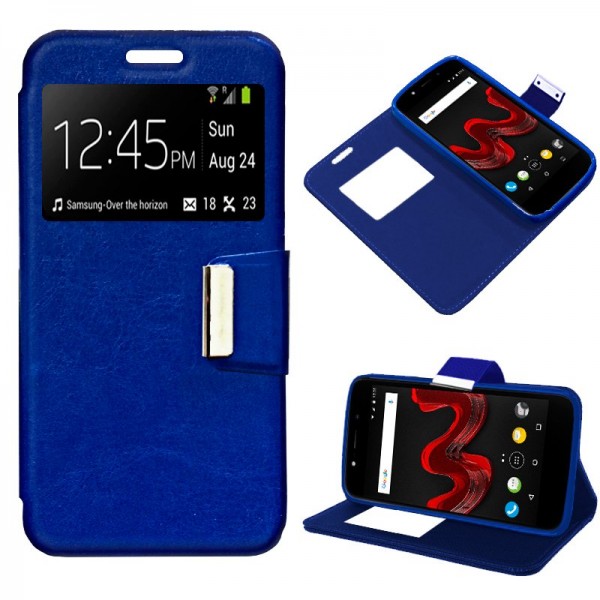 Funda COOL Flip Cover para Wiko Wim Lite Liso Azul