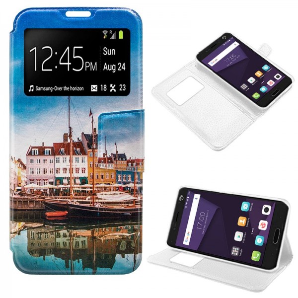 Funda COOL Flip Cover para ZTE Blade V8 Dibujos La...