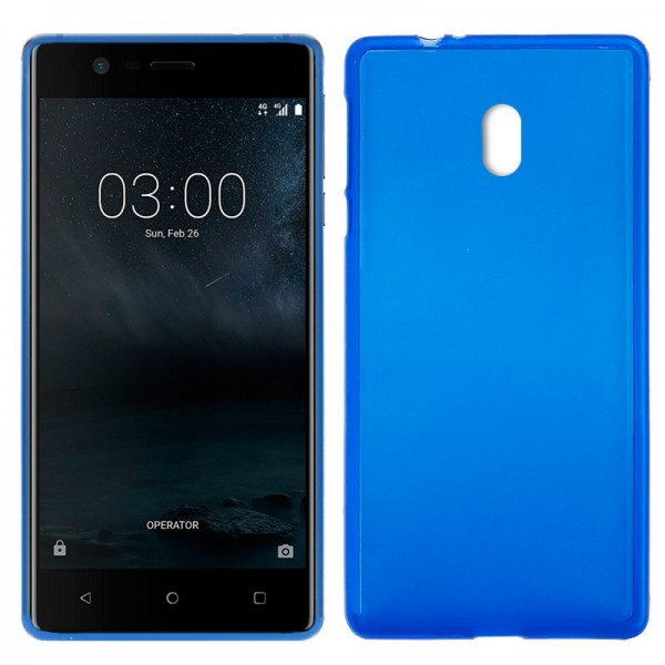 Funda COOL Silicona para Nokia 3 (Azul)