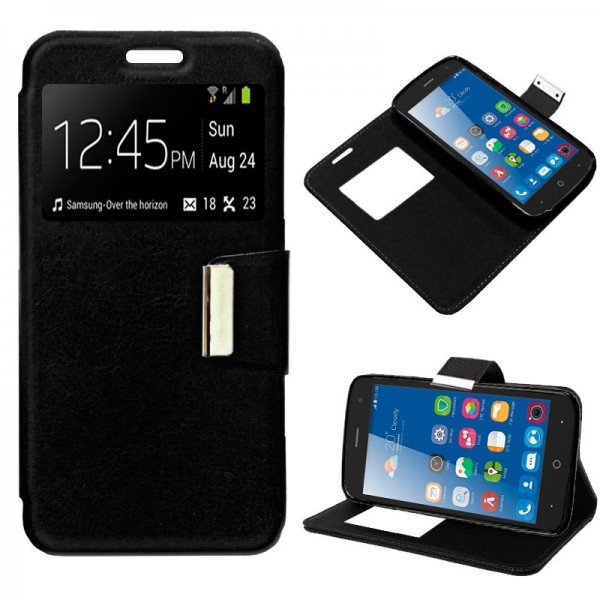 Funda COOL Flip Cover para ZTE Blade L7 Liso Negro