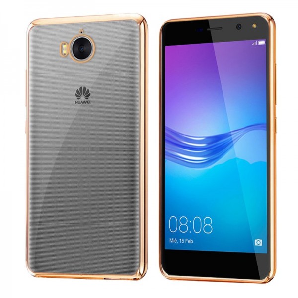 Carcasa Huawei Y6 (2017) Borde Metalizado (Dorado)