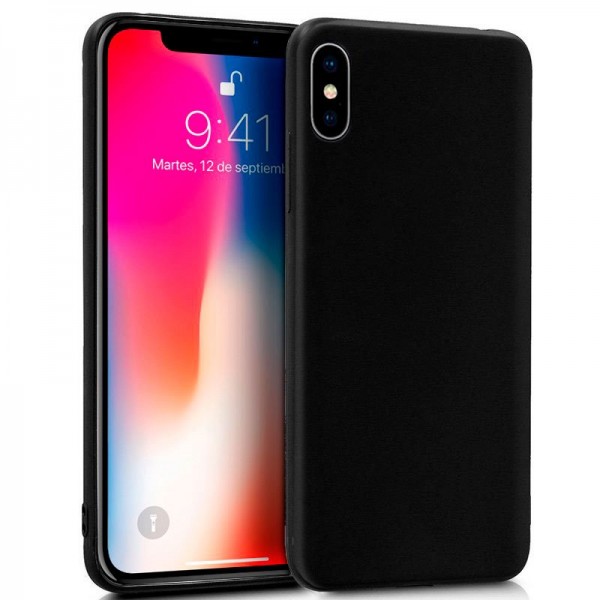 Funda COOL Silicona para iPhone X / iPhone XS (Neg...