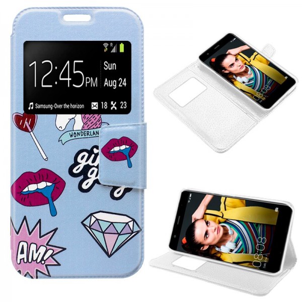 Funda Flip Cover Huawei P10 Lite Dibujos Lips