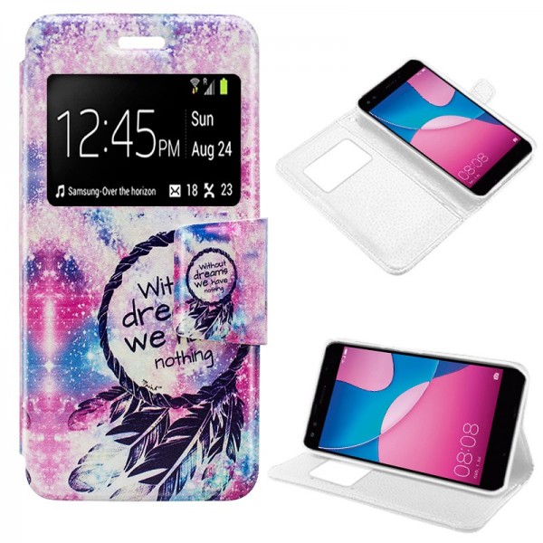 Funda Flip Cover Huawei Y6 Pro (2017) Dibujos Drea...