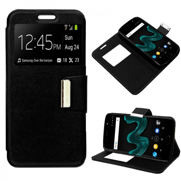 Funda COOL Flip Cover para Wiko Wim Liso Negro