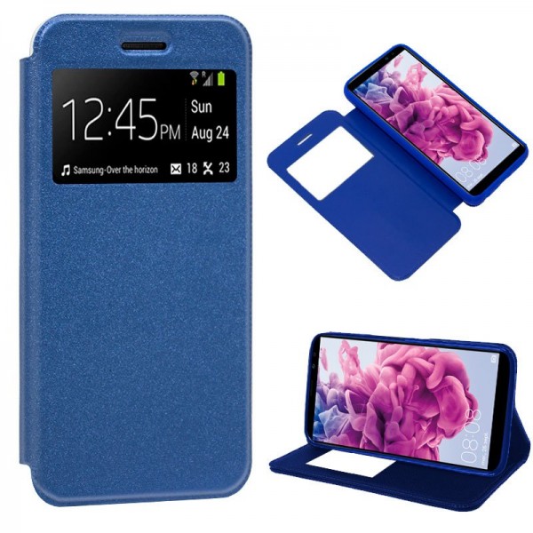 Funda Flip Cover Huawei Mate 10 Lite Liso Azul