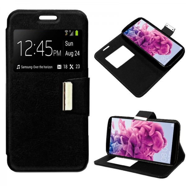 Funda Flip Cover Huawei Mate 10 Lite Liso Negro