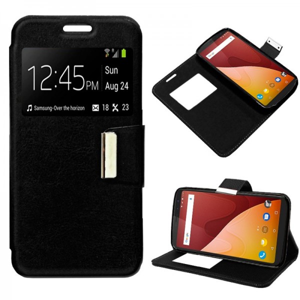 Funda COOL Flip Cover para Wiko View Prime Liso Ne...