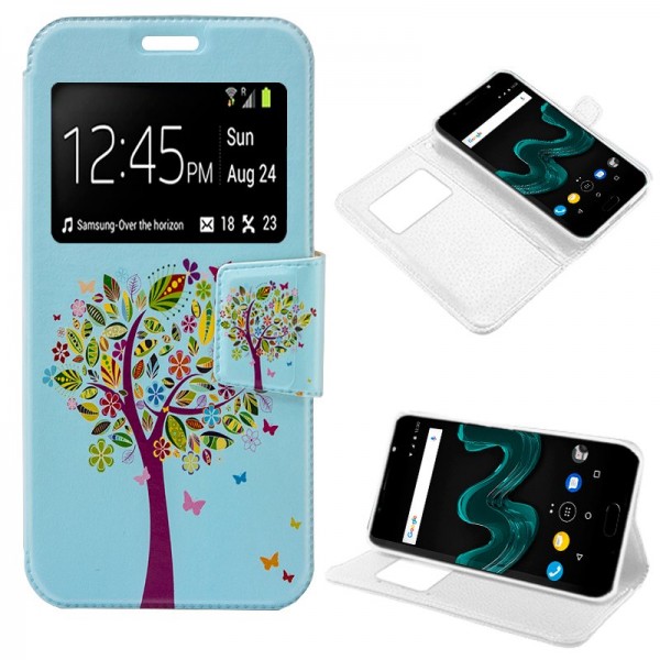 Funda COOL Flip Cover para Wiko Wim Dibujos Árbol