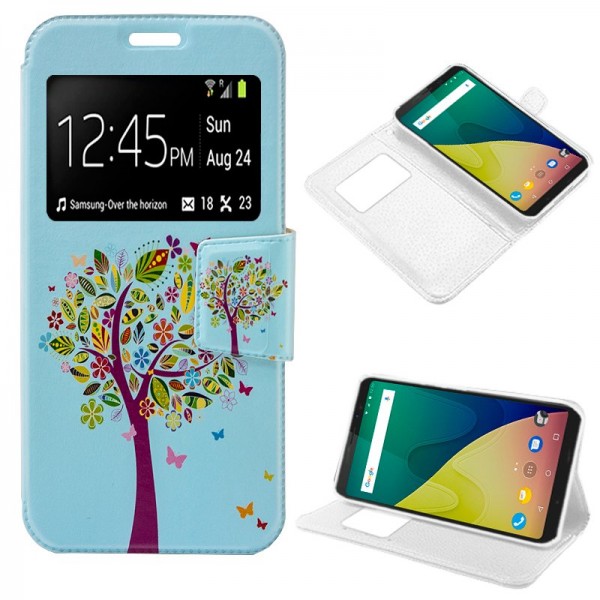 Funda COOL Flip Cover para Wiko View XL Dibujos Á...