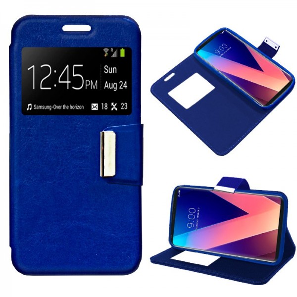 Funda COOL Flip Cover para LG V30 Liso Azul