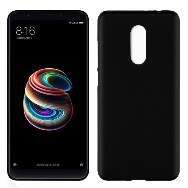 Funda COOL Silicona para Xiaomi Redmi 5 Plus (Negr...