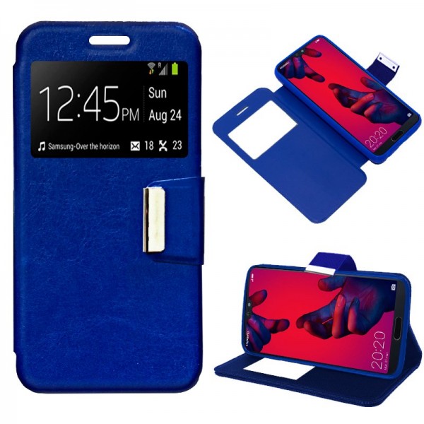 Funda COOL Flip Cover para Huawei P20 Pro Liso Azu...
