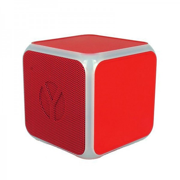 Altavoz Bluetooth Cubo Música Universal YZSY Flashy Red (3W)