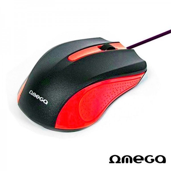 Ratón Usb Omega Bicolor Rojo