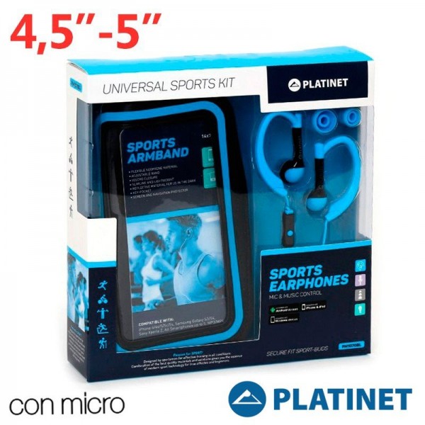 Funda Neopreno Running + Auriculares Platinet Univ...