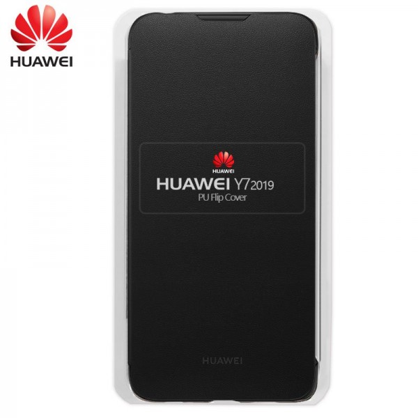 Funda Original Huawei Y7 (2019) Flip Cover Negro (...