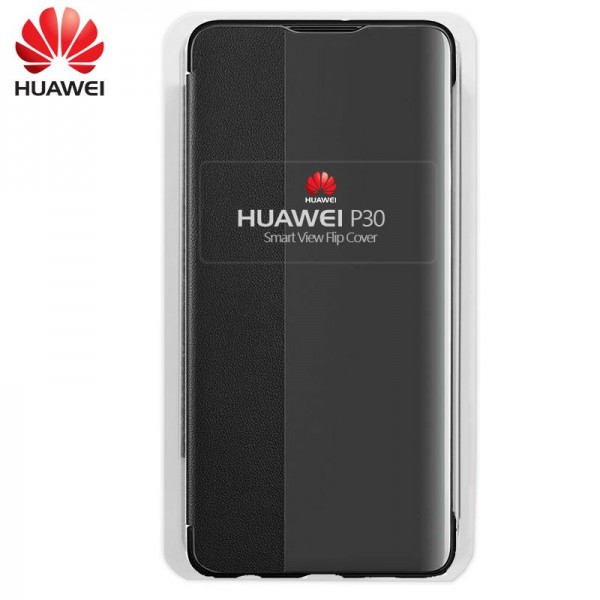 Funda Original Huawei P30 Flip Cover Negro (Con Bl...