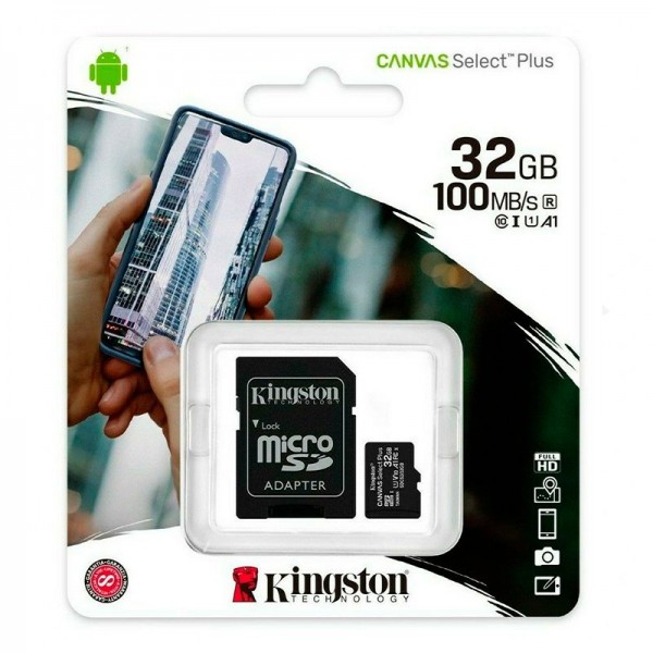 Tarjeta Memoria Micro SD con Adapt. x32 GB Kingsto...