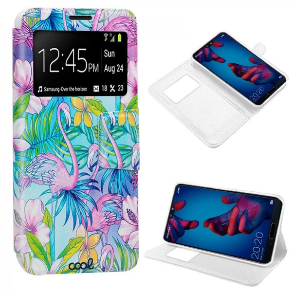Funda COOL Flip Cover para Huawei P20 Dibujos Flam...