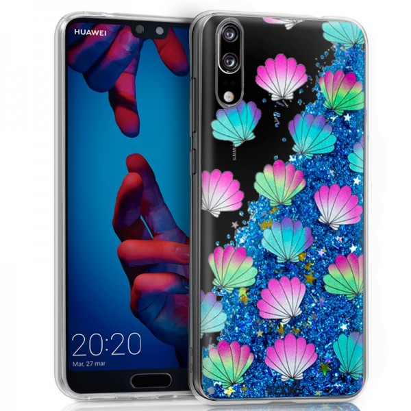 Carcasa Huawei P20 Glitter Conchas