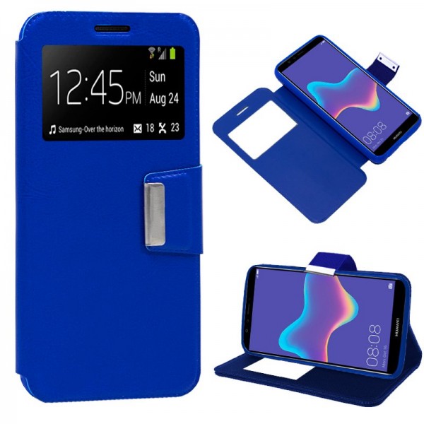 Funda COOL Flip Cover para Huawei Y9 (2018) Liso A...