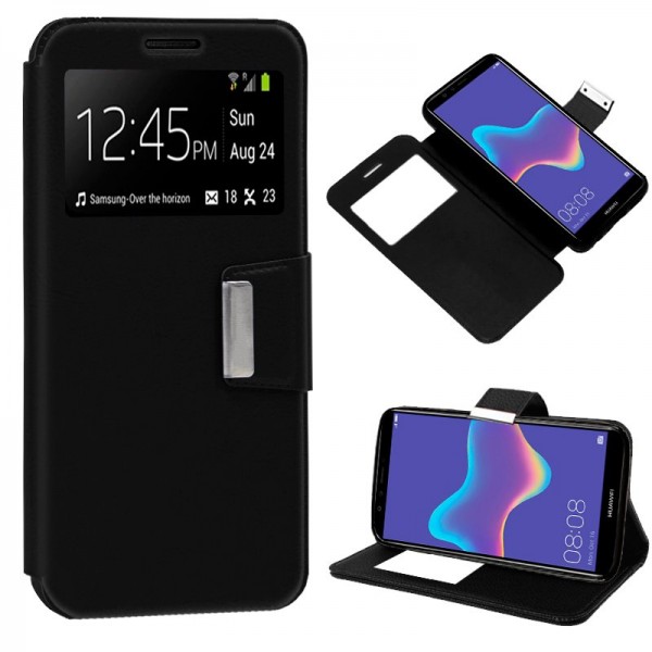 Funda COOL Flip Cover para Huawei Y9 (2018) Liso N...