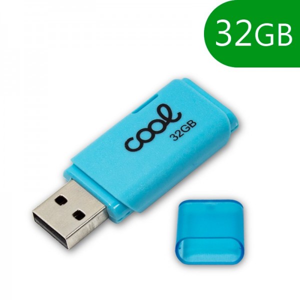 Pen Drive USB x32 GB 2.0 COOL Cover Celeste