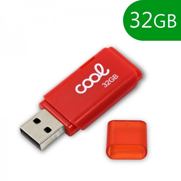 Pen Drive USB x32 GB 2.0 COOL Cover Rojo