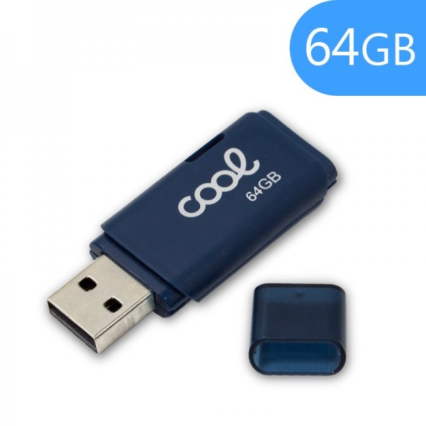 Pen Drive USB x64 GB 2.0 COOL Cover Azul