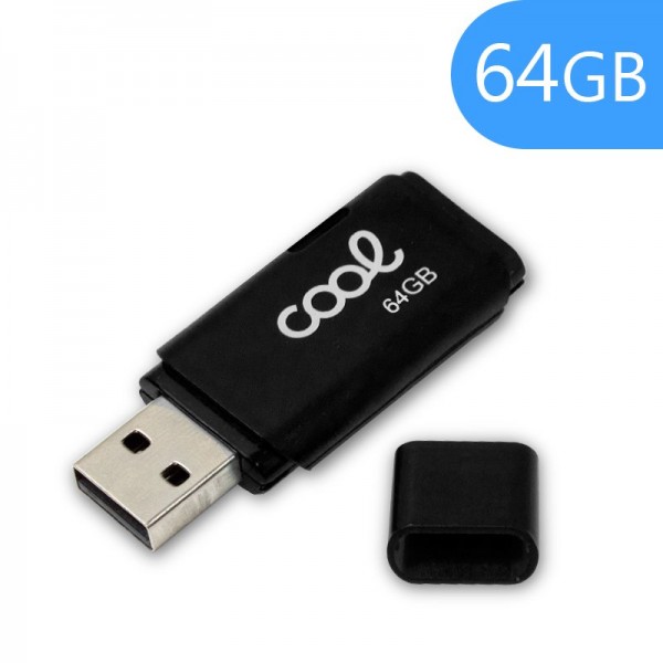 Pen Drive USB x64 GB 2.0 COOL Cover Negro