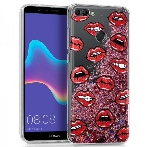 Carcasa COOL para Huawei Y9 (2018) Glitter Kiss