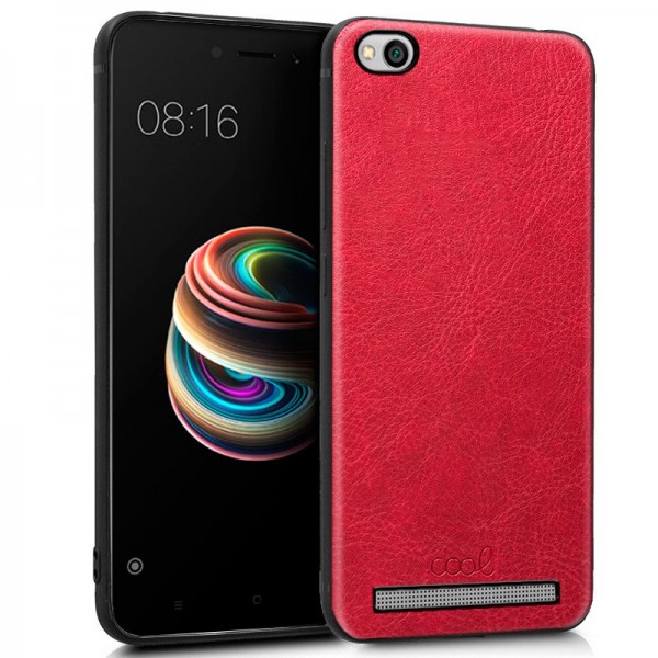 Carcasa COOL para Xiaomi Redmi 5A Leather Piel Roj...