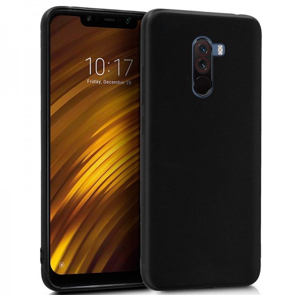 Funda COOL Silicona para Xiaomi Pocophone F1 (Negr...