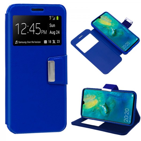 Funda COOL Flip Cover para Huawei Mate 20 Liso Azu...