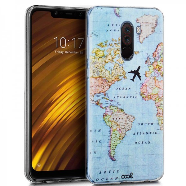 Carcasa COOL para Xiaomi Pocophone F1 Dibujos Mapa