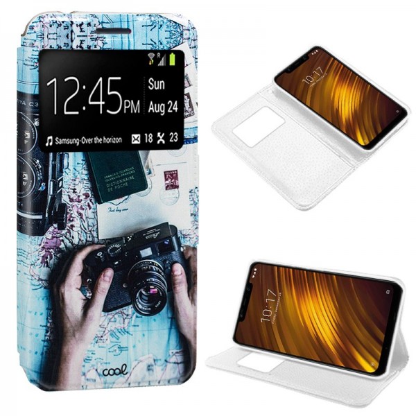 Funda COOL Flip Cover para Xiaomi Pocophone F1 Dib...