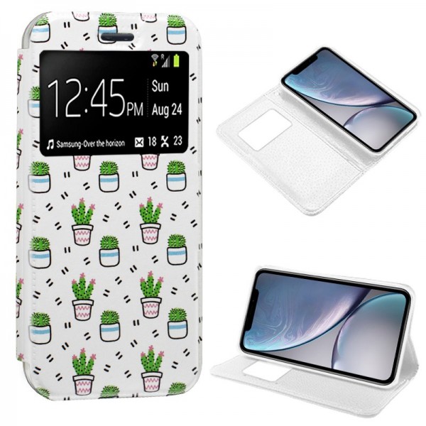 Funda COOL Flip Cover para iPhone XR Dibujos Cactu...