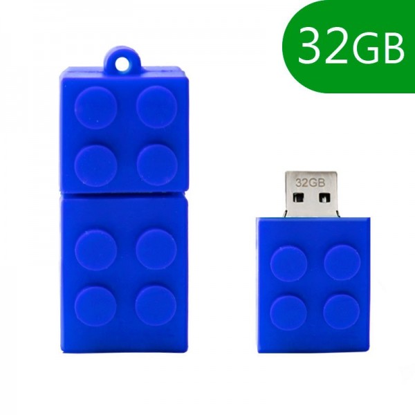 Pen Drive USB x32 GB Silicona Bloque Azul