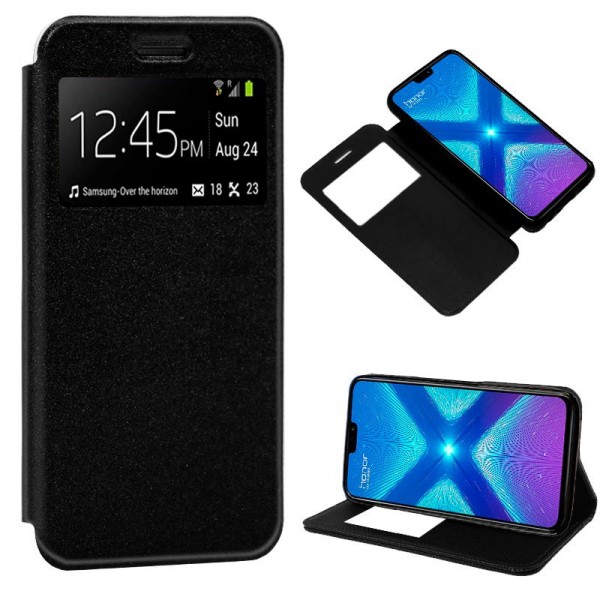Funda Flip Cover Huawei Honor 8X Liso Negro