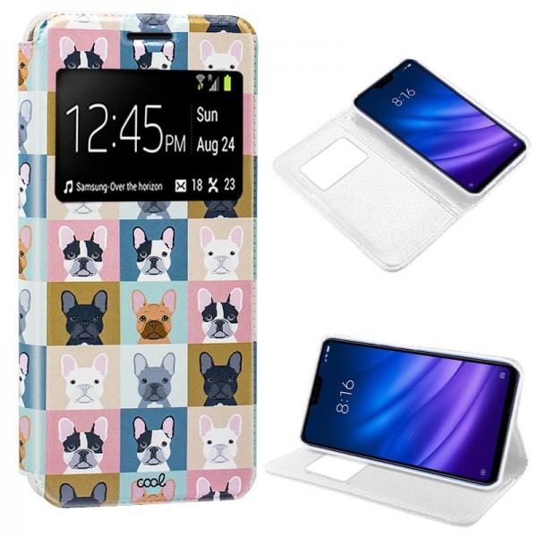 Funda Flip Cover Xiaomi Mi 8 Lite Dibujos Dogs