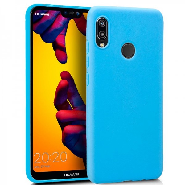 Funda Silicona Huawei P20 Lite (Celeste)
