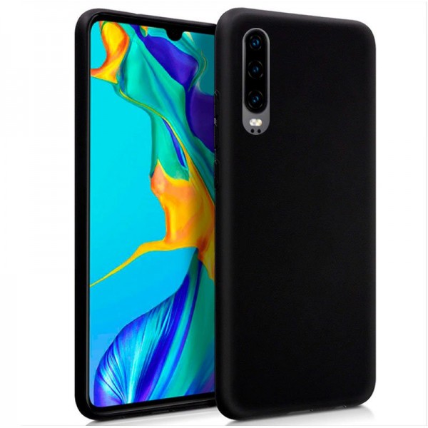 Funda COOL Silicona para Huawei P30 (Negro)