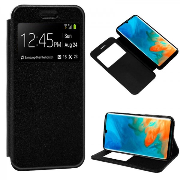Funda COOL Flip Cover para Huawei P30 Pro Liso Neg...