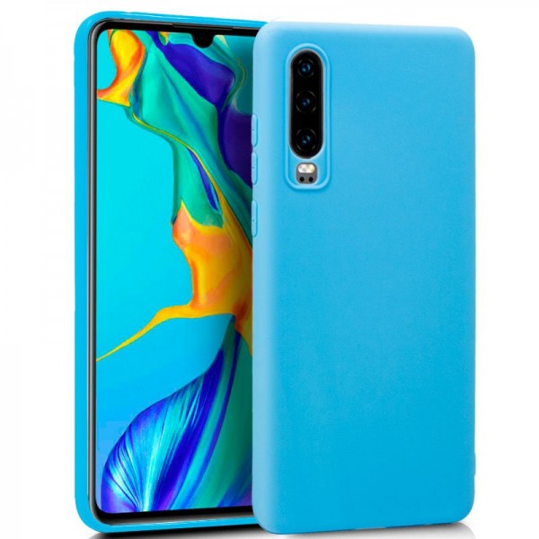 Funda COOL Silicona para Huawei P30 (Celeste)
