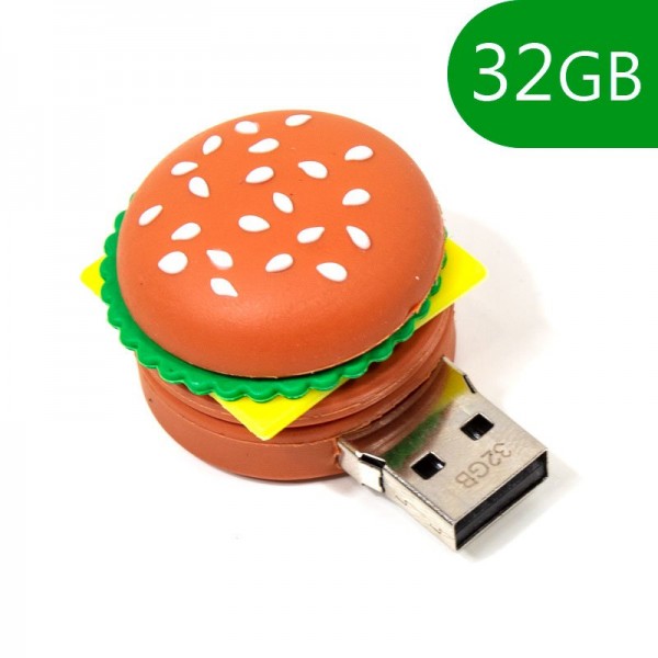 Pen Drive USB x32 GB Silicona Hamburger