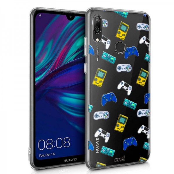 Carcasa COOL para Huawei Y7 (2019) Clear Consolas