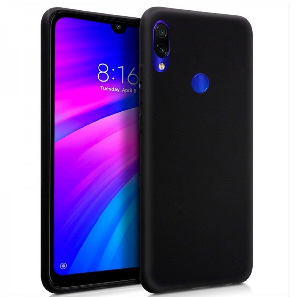 Funda COOL Silicona para Xiaomi Redmi 7 (Negro)