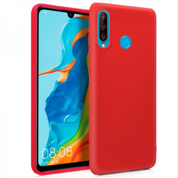 Funda Silicona Huawei P30 Lite (Rojo)